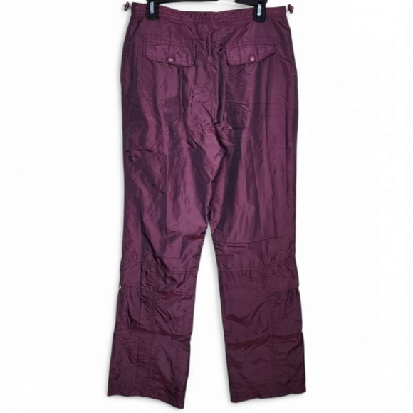 Y2K Nylon Track Pants Purple Iridescent Size 10 Lightweight - Picture 3 of 12